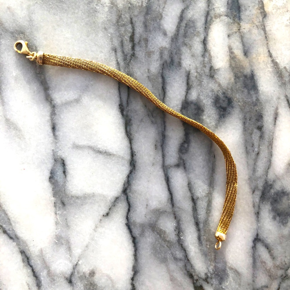 Gold dipped sterling silver bracelet